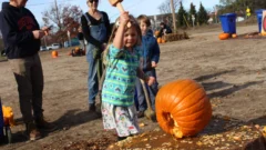 Smashing pumpkins in Traverse City to reduce trash